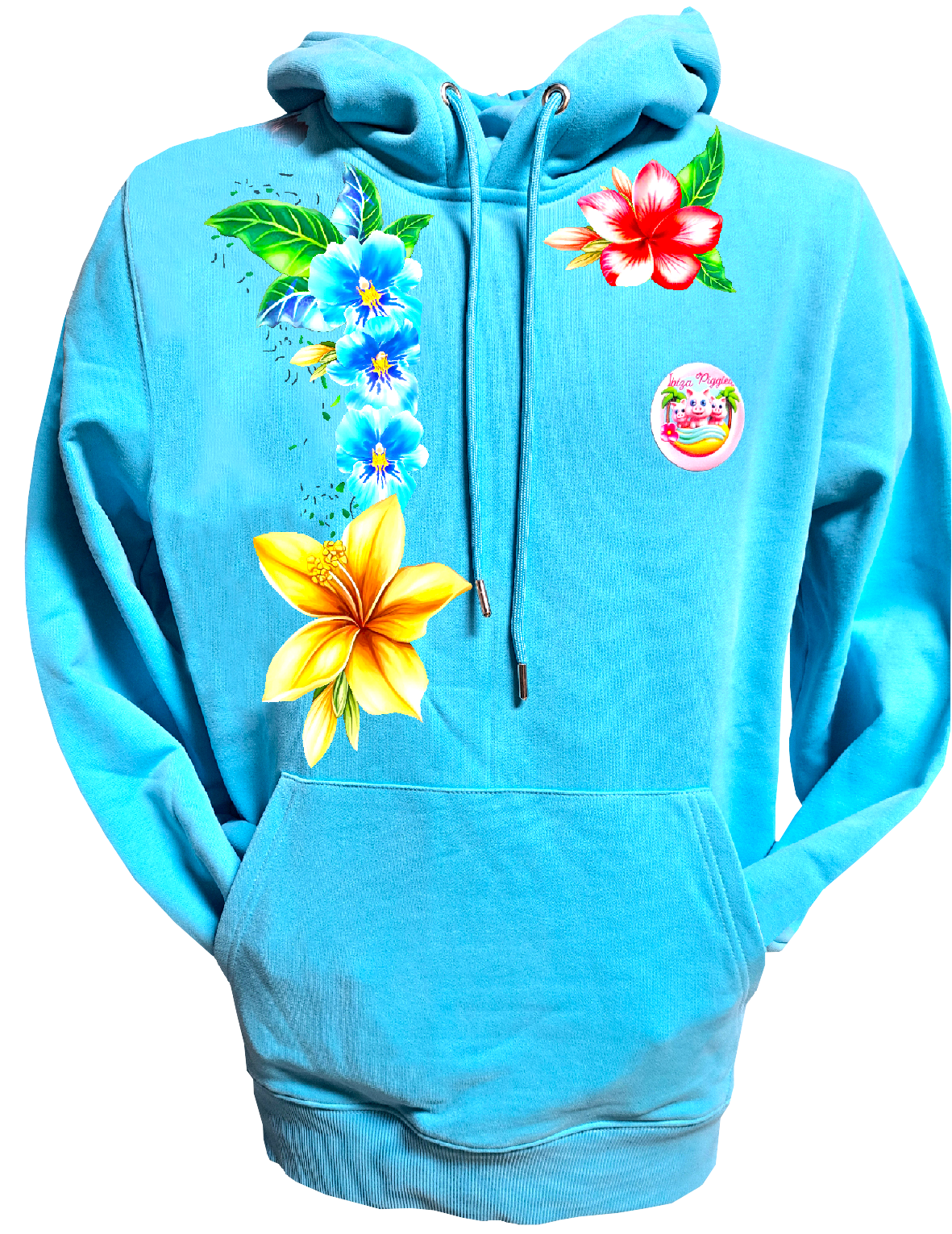 Hoodie Turquoise Front2