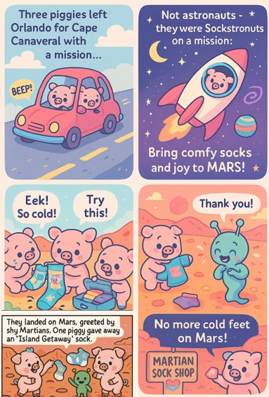 Piggies on Mars Comic