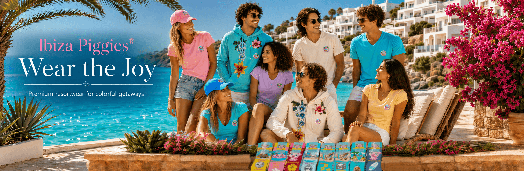 Ibiza Piggies Wear the Joy full collection